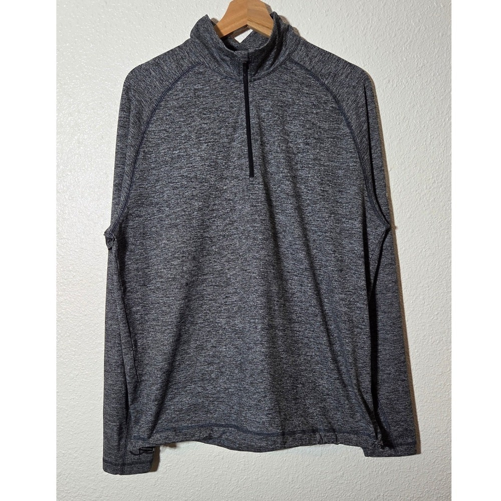 Dunning Golf‎ Quarter Zip Pullover Gray Heather Performance Stretch Medium